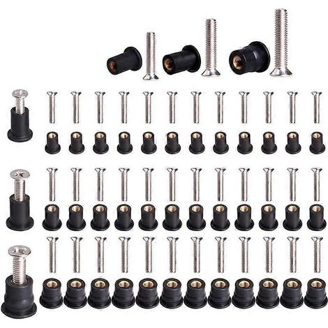 36 Paar M5/M6 Neopren-Gummimuttern mit Schrauben und Bolzen Befestigungsset (1/5)