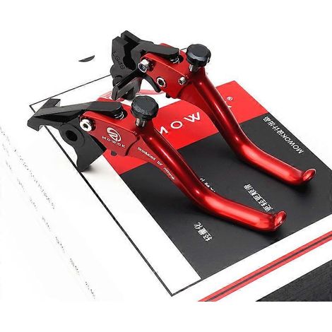 Applicable au Penta Napoleon 250 Greystone 250, poignée de frein à deux doigts courte en alliage d'aluminium modifié, klaxon d'embrayage (Lime 250 rouge) (1/4)