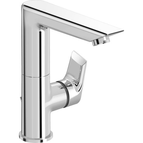Ideal Standard Grifo de lavabo Tesi, 5 l/min., sin vaciador, con caño alto giratorio, saliente 147mm, cromo, A6755AA (1/3)