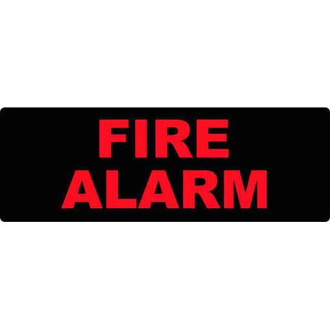 Targa per cassonetto ottico/acustico serie LB2000 con scritta “FIRE ALARM”