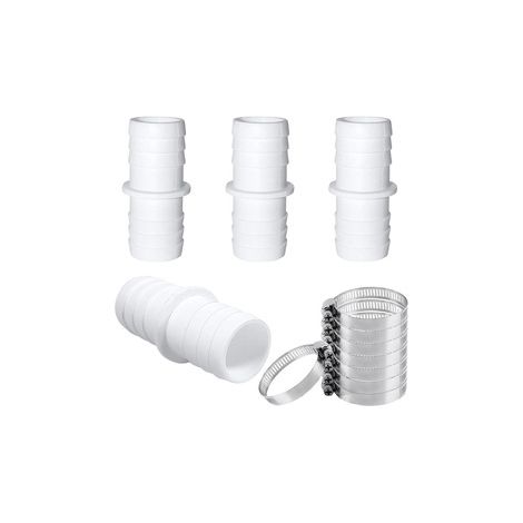 Raccord 38 mm pour tuyau d aspiration – Adaptateur de connexion – Pour nettoyeur-Raccords (20 pièces) + Colliers métalliques (40 pièces)