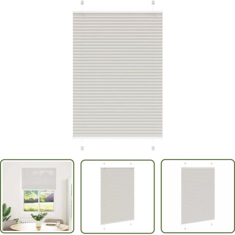 vidaXL Plissee Hellgrau 90x100 cm Stoffbreite 89,4 cm Polyester (1/5)