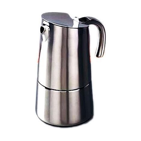 Cafetera BRA Bella inoxidable 4 tazas para todo fuego