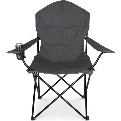 Silla plegable de camping con reposabrazos y portavasos