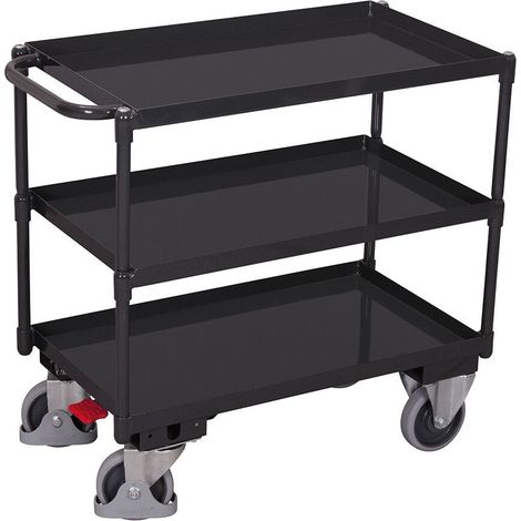 VARIOfit Tischwagen mit 3 Ladeflächen RAL 7016 (1/3)