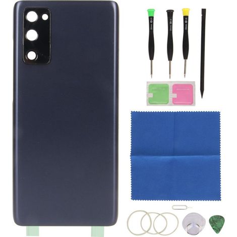 Ersatz-Glasrückseite mit vorinstalliertem Fotorahmen und Klebe-Reparaturset für Samsung Galaxy S20 FE 5G G781 Blau (1/5)