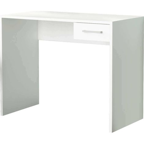 Scrivania porta pc da interno camera da letto con cassetto laterale in legno nobilitato bilaminato Tommy - Moccasin (1/5)
