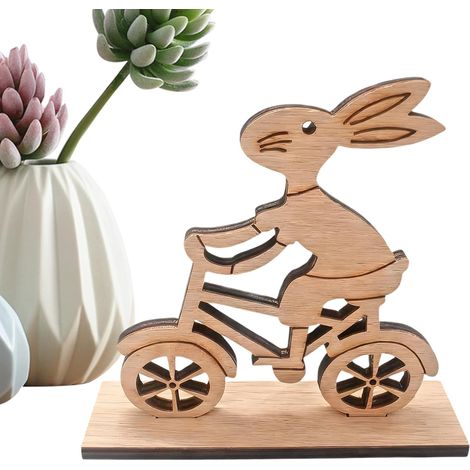 Hasenfiguren Osterstatuen mit für Tisch handgefertigt für (1/5)