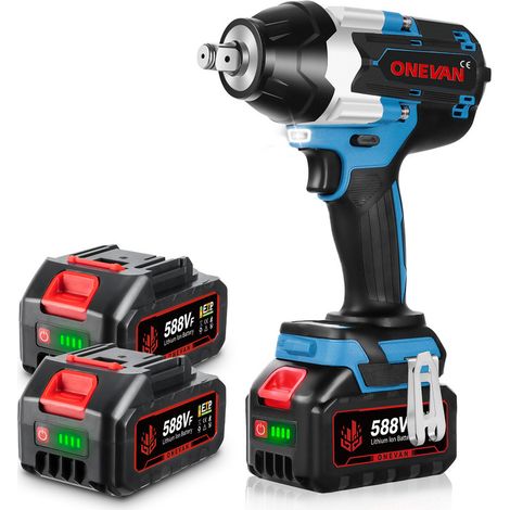 Akku Schlagschrauber 1800Nm,1/2" Drehschlagschrauber für LKWs – mit 2 Akkus