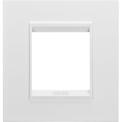 PLAQUE LUX 2P MÉTAL BLANC SATIN GEWISS GW16222XW