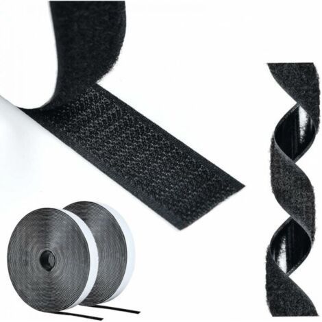 Bande Velcro anti-rayures de 5 m, bande Velcro autocollante, bandes Velcro de 20 mm d'éisseur pour la maison, le bricolage et l'artisanat (1/4)