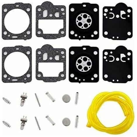 Ensemble de 2 membranes de carburateur avec tuyau pour tronçonneuses Husqvarna 235, 236, 240, remplaçant Zama RB-149, C1T-EL41A, C1T-W33, C1T-W33A, C1T-W33B et C1T-W33C. (1/4)