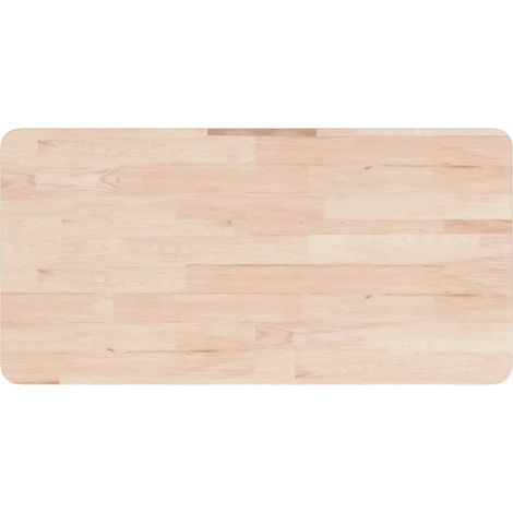 Comptoir de salle de bain 80x40x2,5 cm Bois massif non traité (1/4)