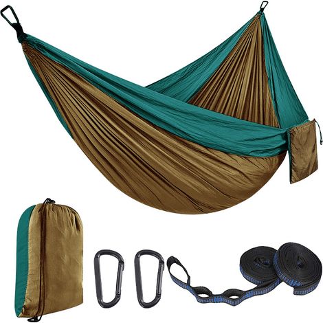 Hamac suspendu en nylon parachute d extérieur 1 ou 2 places (1/5)
