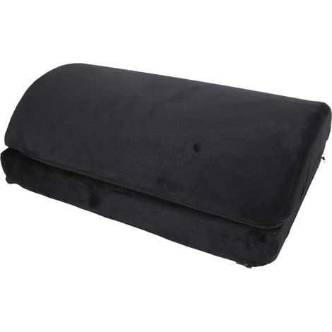 Repose-pieds noir ergonomique réglable en hauteur, demi-cylindre, en mousse à mémoire de forme à haut rebond, pour bureau (1/5)
