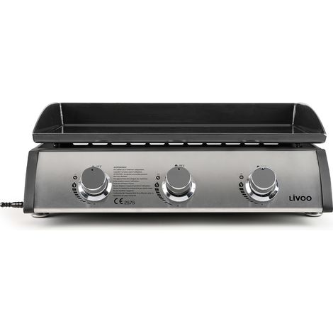 plancha gas 7.5kw placa acero esmaltado 61x38cm - DOC277 - Livoo - (1/6)