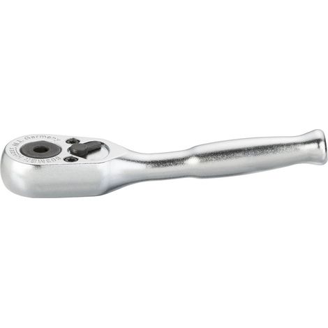 Hazet 863Mbit Leva a Cricchetto Reversibile Interamente in Acciaio per Bits, Argento, Attacco Esagonale, Cavo, 6.3 mm 1/4 di Pollice (1/4)