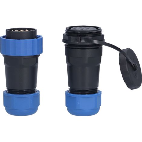 Connecteur étanche IP68 14 broches SP28, résistant à l'oxydation, en PA66/PA6, aviation, imperméable, pour usage extérieur (1/5)