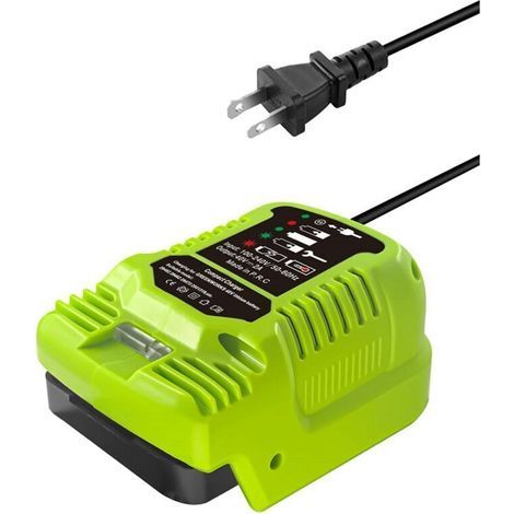 Mini chargeur pour batteries Greenworks 40V MAX 29462, 29472 et autres prises américaines (1/4)
