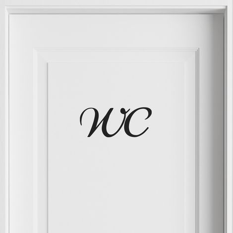 Sticker Mural - WC - 57x138 cm - Noir (1/3)