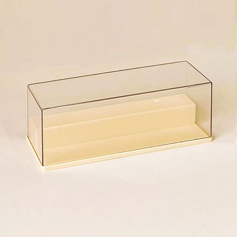 Présentoir vitrine en acrylique transparent avec base solide meuble d exposition à 2 niveaux anti poussière pour souvenirs figurines objets de 1 cm (1/4)