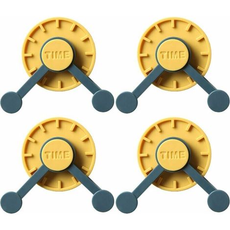 Gancio adesivo girevole a 360° senza perforazione - Appendiabiti universale a forma di campana - GrooFoo Gancio per accessori piccolo e pratico per cucina o ufficio (blu scuro + giallo bruciato) (1/4)