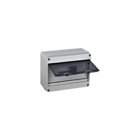 Coffret électrique étanche IP65 1 rangée 12 modules – Résine ABS pour extérieur – Porte transparente et couvercle verrouillable (1/5)