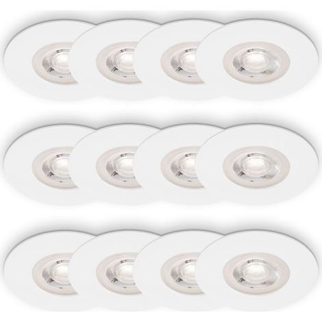 Briloner KULANA 3x4er Set LED Einbauleuchten, Spritzwasserschutz, Weiß, Ø9 x 2,5 cm