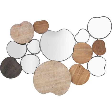 Grand miroir mural en bois modèle Quoxy, 118x11x82,5 cm (1/5)