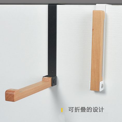 Appendiabiti pieghevole da parete in legno massello, senza bisogno di forare, per abiti indossati raramente (60 x 30 x 15 cm)