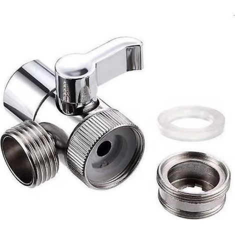 Adaptateur de robinet de cuisine, séparateur d'évier, vanne de dérivation, connecteur de robinet d'eau pour toilettes, bi (1/4)