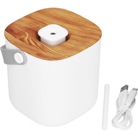 Tragbarer 600-ml-USB-Luftbefeuchter, Holzdesign, 30 ml/h Nano-Zerstäubung fürs Büro (1/5)