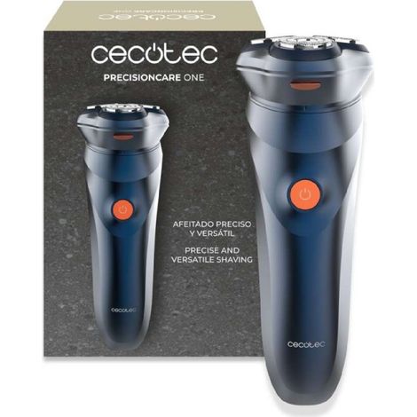 Cecotec Afeitadora Eléctrica Rotativa PrecisionCare One. Cuchillas de Acero Inoxidable, Autonomía 75mins