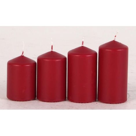 6x 4er Set Stumpenkerzen Adventskranz Weihnachten 24 Kerzen ø 4,8cm Dekoration (1/4)