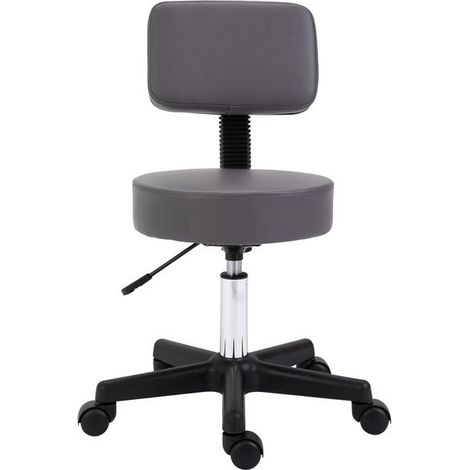 Tabouret de massage à roulettes réglable Olivier Gris (1/5)