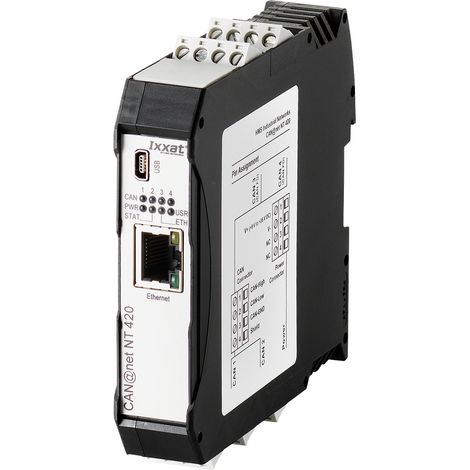 Ixxat 1.01.0332.42000 CAN@net NT 420 CAN Umsetzer CAN Bus, Ethernet, USB 24 V/DC 1 St. (1/4)