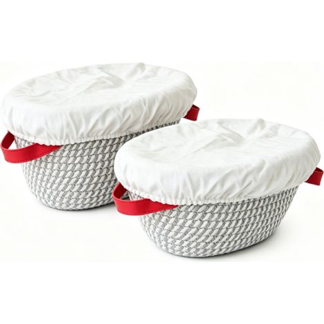 Pièces Banneton Pain Ovale Et Rond, Corde De Coton Naturelle Avec Housses Lavables, Kit Fermentation Levain Pour Boulangerie Maison (1/5)