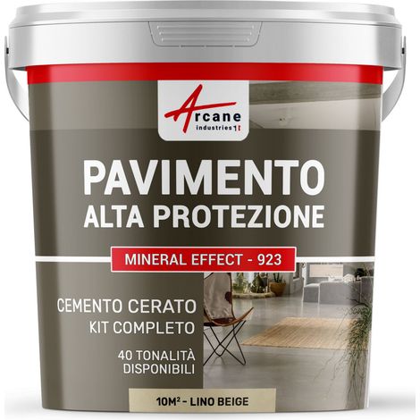 Microcemento per pavimenti interni: alta protezione - 10 m² (in 2 strati) Lino Beige - ARCANE INDUSTRIES