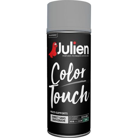 Peinture aérosol Color Touch multi-supports - Satin Titanium - 400 ml - Julien