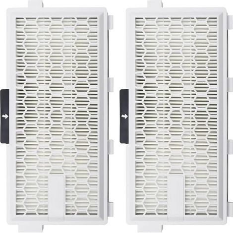 2er-Pack AirClean 50 Ersatzfilter, kompatibel mit den Miele Staubsaugern Complete C2/C3, Compact C1/C2, SF-HA 50, S4, S5, S6 und S8. Abbildungen mit Modellreferenz. (1/4)