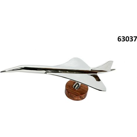 Modellino di aereo johan h. 25 cm argento - Atmosphera créateur d'intérieur (1/2)