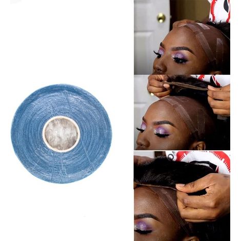 Cinta adhesiva de doble cara para extensiones/pelucas de cabello sin costuras, 1 rollo (1/5)