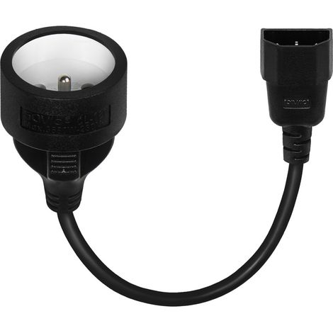 ADAPTADOR DE CORRIENTE SAVIO IEC C14 A CEE 7/5(E)