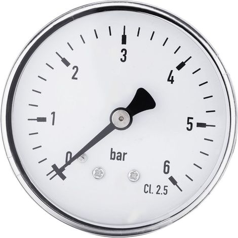 Manomètre Haute Précision Mini 0-6 bar pour Carburant, Huile, Eau - Filetage 1/4" NPT (1/5)