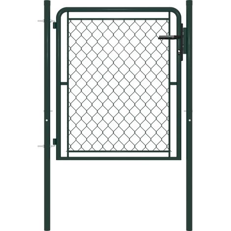 Portillon Acier 100 x 75 cm Vert (1/4)