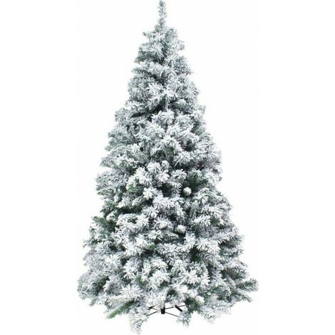 Albero di Natale Innevato Real Kettinson Slim bianco Super Folto 210 cm (1/3)