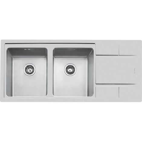 Foster S4000 116.2V.Q4 Lavabo sobre-encimera Rectangular Acero inoxidable (1/2)