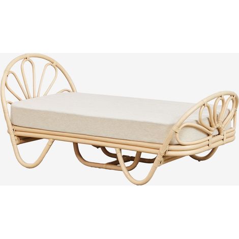 Lit en rotin avec matelas pour enfants Dahlia SKLUM NATUREL            70 x 135 cm