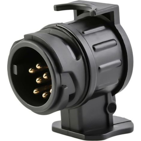 Lntyq 1 pièce Adaptateur de remorque 12V 13 Broches à 7 Broches, convertisseur de remorque étanche 13 Voies à 7 Voies pour Voiture RV Bateau Camion