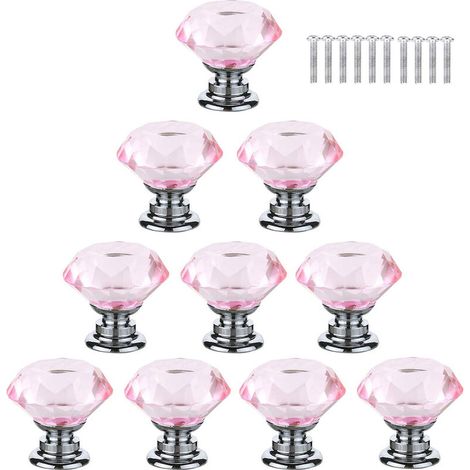 Manche diamant cristal rose manche alliage de zinc 10 piècesArmoire de cuisine universelle (1/4)